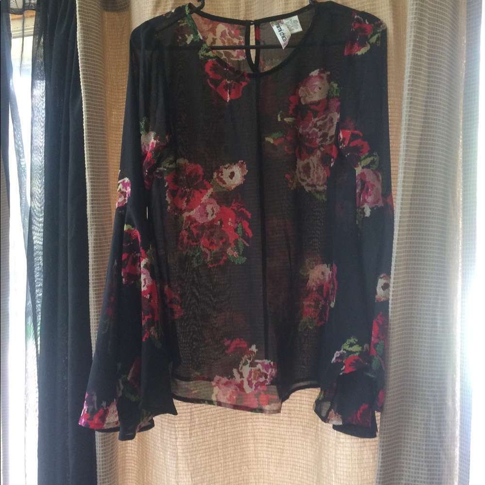 Sheer Floral Top.